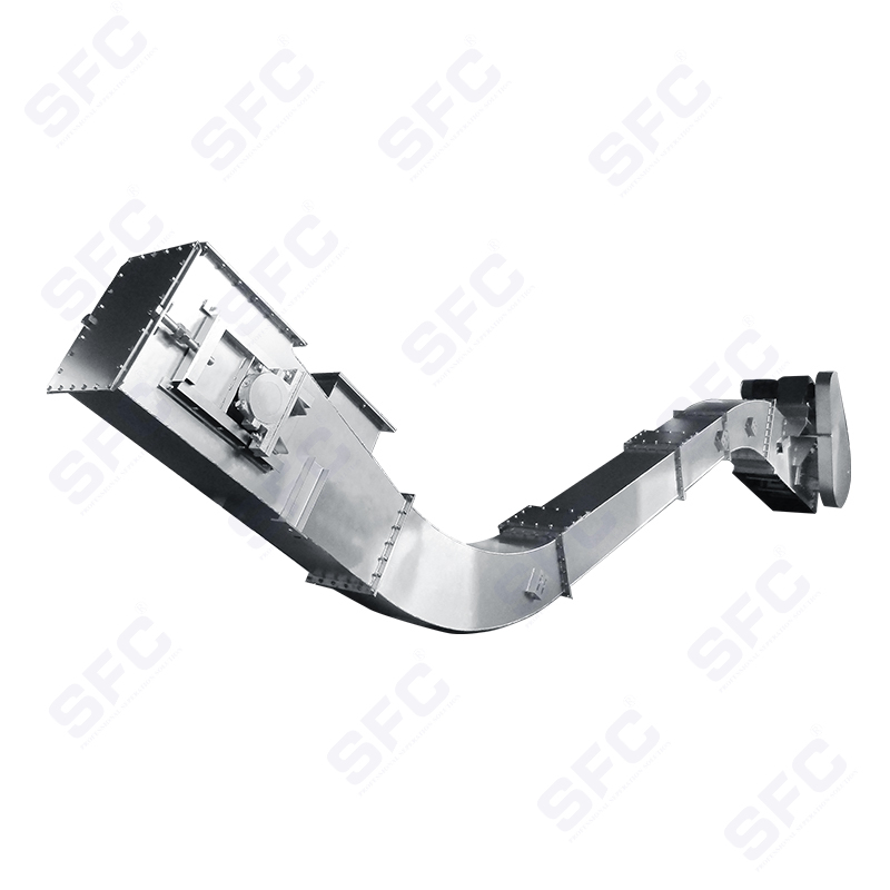 Droge slib transportapparatuur (schrapertransporteur)